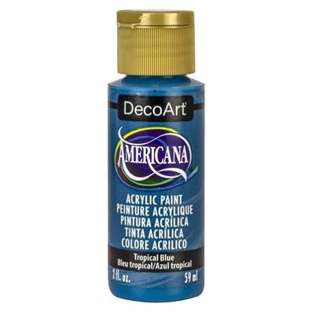 Akrilfesték matt 59ml - Tropical Blue - DecoArt Americana® Acrylics (1 db)