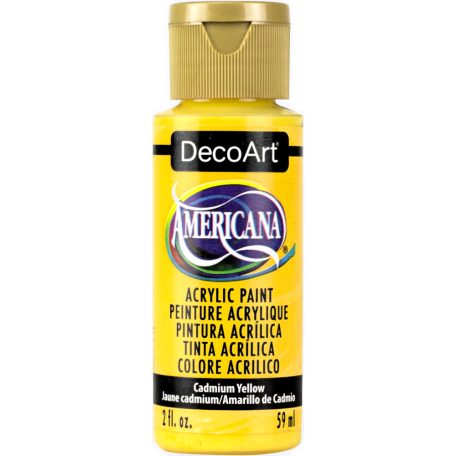 Akrilfesték matt 59ml - Cadmium Yellow (transparent) - DecoArt Americana® Acrylics (1 db)