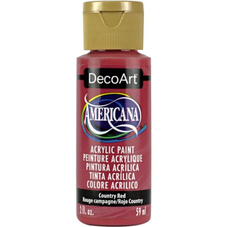 Akrilfesték matt 59ml - Country Red - DecoArt Americana® Acrylics (1 db)