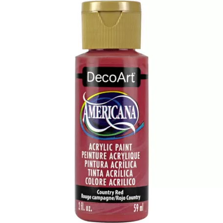 Akrilfesték matt 59ml - Country Red - DecoArt Americana® Acrylics (1 db)