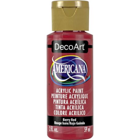Akrilfesték matt 59ml - Berry Red (transparent) - DecoArt Americana® Acrylics (1 db)