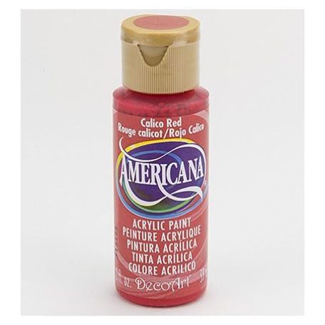 Akrilfesték matt 59ml - Calico Red - DecoArt Americana® Acrylics (1 db)