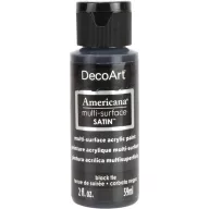   Akrilfesték - selyemfényű 59ml - Black Tie - DecoArt Americana® Multi-Surface Satin (1 db)