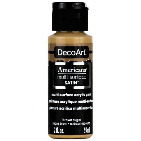 Akrilfesték - selyemfényű 59ml - Brown Sugar - DecoArt Americana® Multi-Surface Satin (1 db)