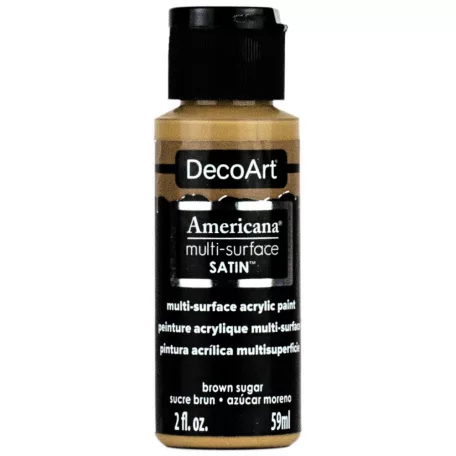 Akrilfesték - selyemfényű 59ml - Brown Sugar - DecoArt Americana® Multi-Surface Satin (1 db)