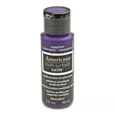   Akrilfesték - selyemfényű 59ml - Eggplant - DecoArt Americana® Multi-Surface Satin (1 db)