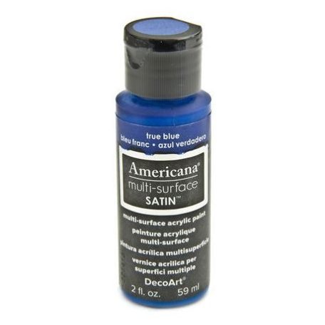 Akrilfesték - selyemfényű 59ml - True Blue - DecoArt Americana® Multi-Surface Satin (1 db)