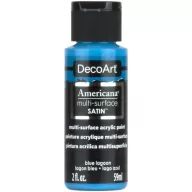   Akrilfesték - selyemfényű 59ml - Blue Lagoon - DecoArt Americana® Multi-Surface Satin (1 db)