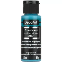  Akrilfesték - selyemfényű 59ml - Deep Turquoise - DecoArt Americana® Multi-Surface Satin (1 db)