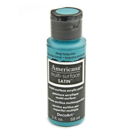 Akrilfesték - selyemfényű 59ml - Deep Turquoise - DecoArt Americana® Multi-Surface Satin (1 db)