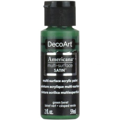 Akrilfesték - selyemfényű 59ml - Green Beret - DecoArt Americana® Multi-Surface Satin (1 db)