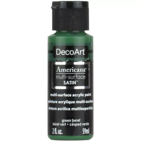 Akrilfesték - selyemfényű 59ml - Green Beret - DecoArt Americana® Multi-Surface Satin (1 db)