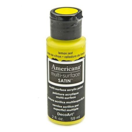Akrilfesték - selyemfényű 59ml - Lemon Zest - DecoArt Americana® Multi-Surface Satin (1 db)