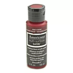   Akrilfesték - selyemfényű 59ml - Dark Scarlet - DecoArt Americana® Multi-Surface Satin (1 db)