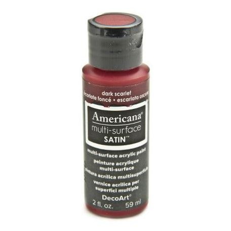 Akrilfesték - selyemfényű 59ml - Dark Scarlet - DecoArt Americana® Multi-Surface Satin (1 db)