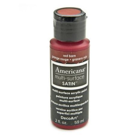 Akrilfesték - selyemfényű 59ml - Red Barn - DecoArt Americana® Multi-Surface Satin (1 db)
