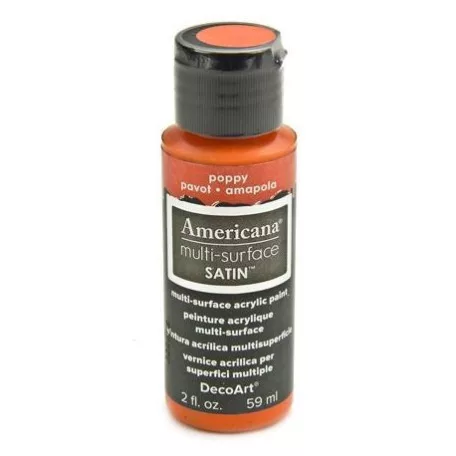 Akrilfesték - selyemfényű 59ml - Poppy - DecoArt Americana® Multi-Surface Satin (1 db)