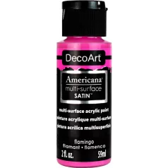   Akrilfesték - selyemfényű 59ml - Flamingo - DecoArt Americana® Multi-Surface Satin (1 db)