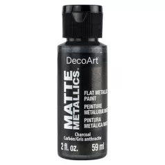   Matt metál festék 59ml, Charcoal / DecoArt Matte Metallics (1 db)