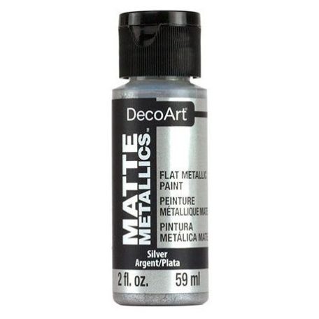 Matt metál festék 59ml, Silver / DecoArt Matte Metallics (1 db)