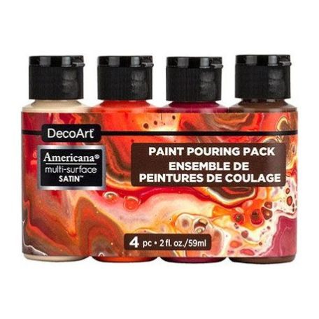 Akril festék készlet 4 x 59ml, DecoArt Paint Pouring Kits / Multi-Surface Molten Lava Pouring Kit -  (4 db)