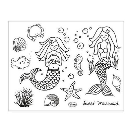 Szilikonbélyegző , Viva Decor Clear Stamp / Sweet Mermaid - Maritime (1 csomag)