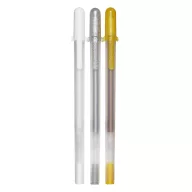   Zselés toll készlet 5", Sakura Gelly Roll / Metallic Set - Arany ,Ezüst, Fehér (3 db)