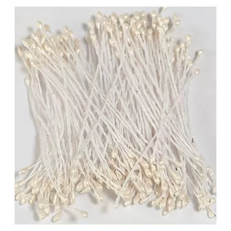 Porzó / Bibe - virág készítéshez , HC Stamen / White - Fehér (144 db)