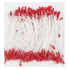   Porzó / Bibe - virág készítéshez , HC Stamen / Red - Piros (144 db)