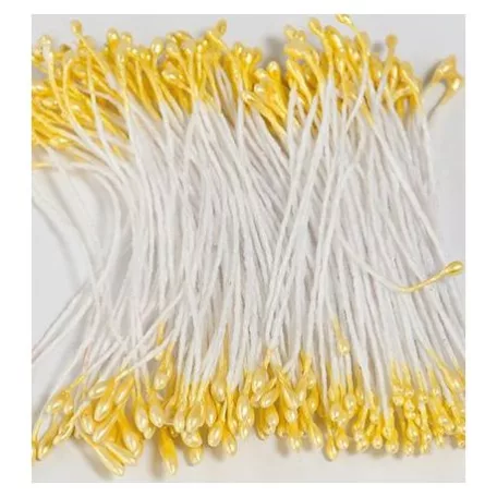 Porzó / Bibe - virág készítéshez , HC Stamen / Lemon - Citrom (144 db)