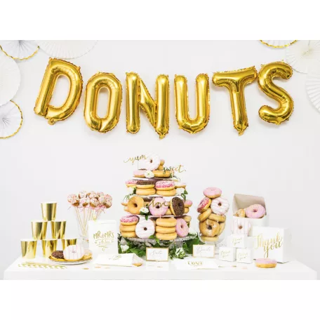 Köszönetajándék doboz "Thank you" fehér - arany 6x3.5x5.5cm (10 db)