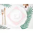 Köszönetajándék doboz "Thank you" fehér - rózsaarany 6x3.5x5.5cm (10 db)