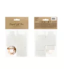 Köszönetajándék doboz "Thank you" fehér - rózsaarany 6x3.5x5.5cm (10 db)