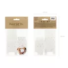Doboz fehér, arany szív mintával 6x3.5x5.5cm (10 db)