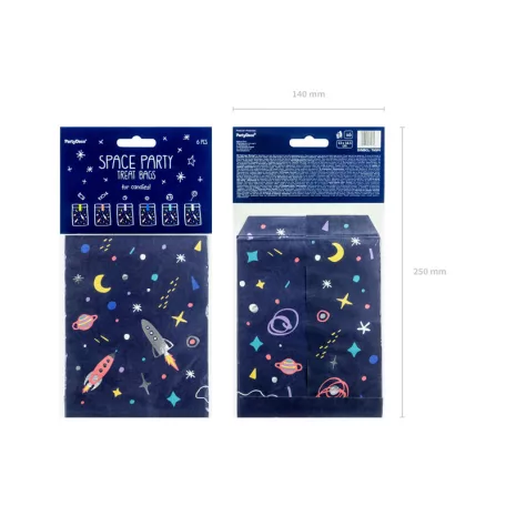 Ajándéktasak Űrhajós party (6 db)