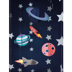 Függő dekoráció Űrhajós party (5 db)