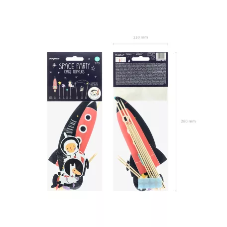 Torta dísz  Űrhajós party (7 db)