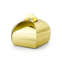 Köszönetajándék doboz arany 6x6x5.5cm (10 db)