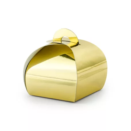 Köszönetajándék doboz arany 6x6x5.5cm (10 db)