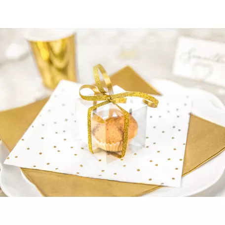 Négyzet alakú dobozok, átlátszó 5x5x5cm (10 db)