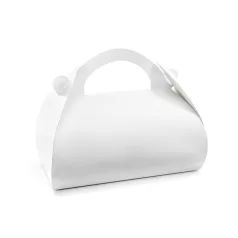 Dekoratív esküvői tortadoboz fehér 16x8.5x9.5cm (10 db)