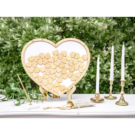 Fa Vendégkönyv – Szív alakú