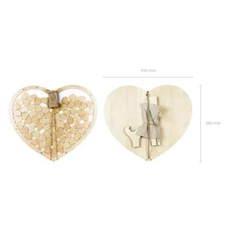 Fa Vendégkönyv – Szív alakú