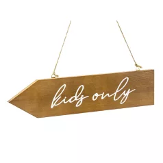 Fa útjelző tábla "Kids only"