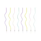 Születésnapi Gyertyák - Spirál formájú vegyes színek (8 db)