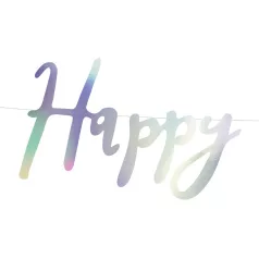 Banner "Happy Birthday" irizáló