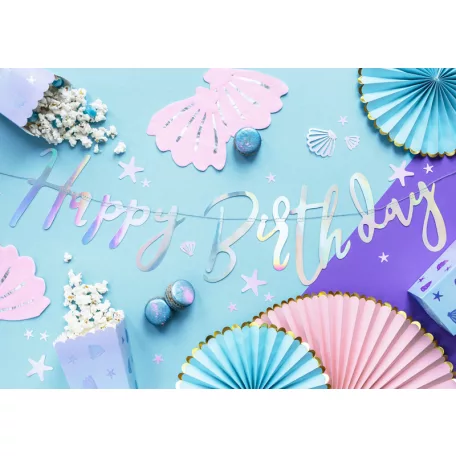 Banner "Happy Birthday" irizáló