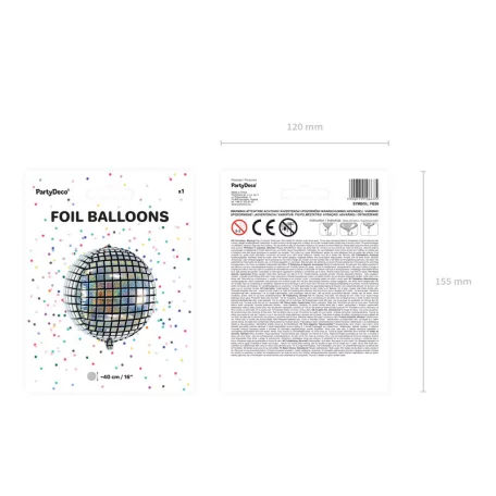 Fólia lufi – Diszkógömb (40 cm)