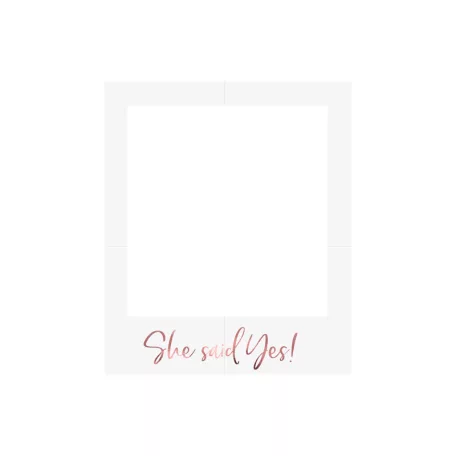Slefie képkeret – She Said Yes, rózsaarany