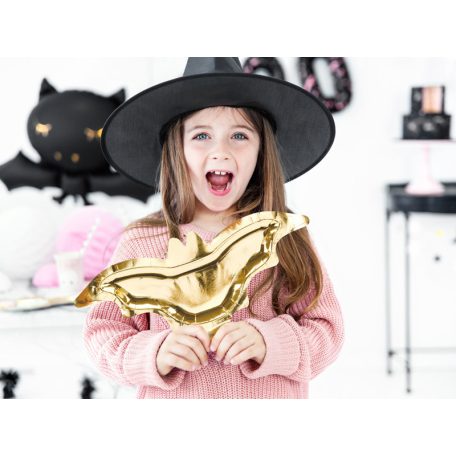 Papírtányér arany denevér (6 db)